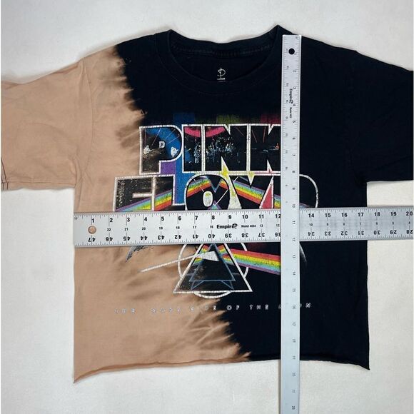 Pink Floyd Dark Side Of The Moon Crop T-shirt Women Small Black Tie Dye Music - Picture 5 of 5